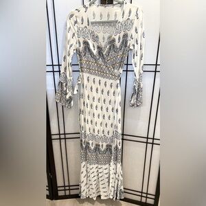 Paisley Maxi Wrap Dress